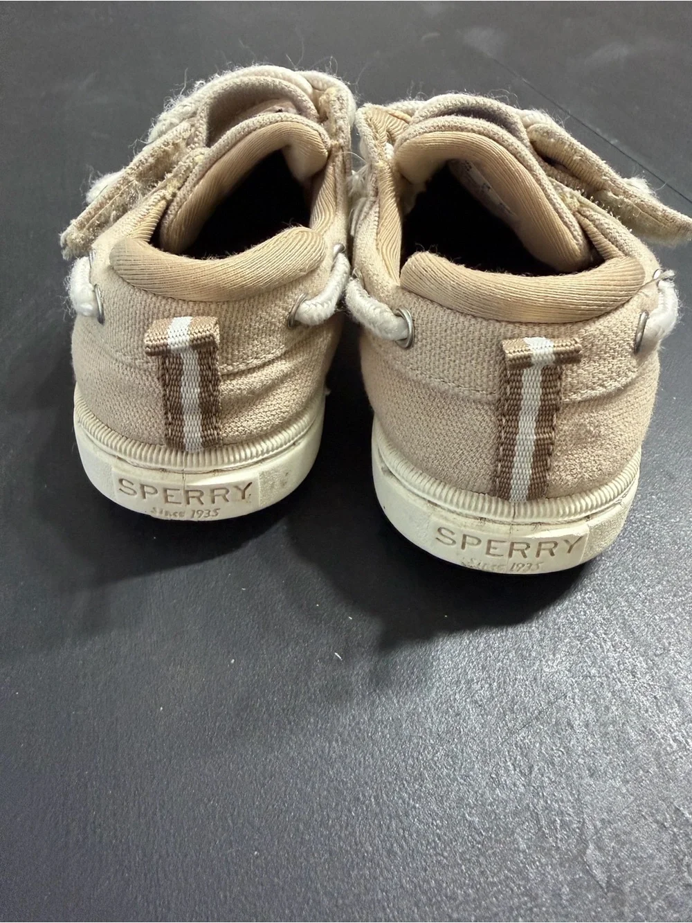 Sperry Kids Tan Canvas Boat Sneakers